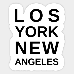 Newyork los angeles Sticker